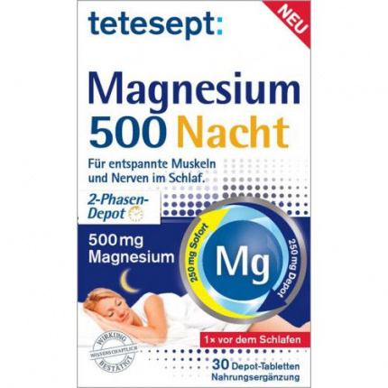 tetesept mg 500 notte  30 pz  (tetesept Magnesium 500 Nacht  30 stk)