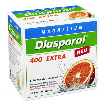 Magnesio Diasporal 400 Extra (granulato da bere) 50 bustine 50 pz  (Magnesium-Diasporal 400 Extra Trinkgranulat 50 stk)