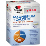 Doppelherz System Magnesio + Calcio + Rame e Manganese 60 compresse depot bifasiche