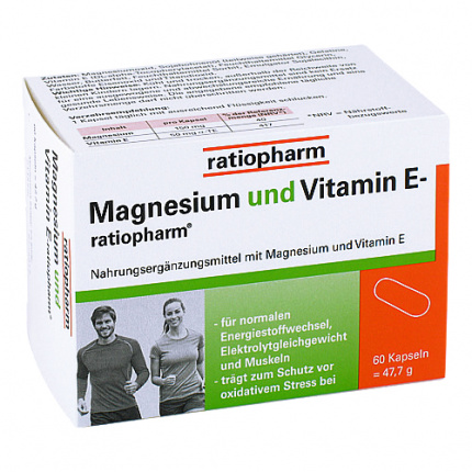 MAGNESIO e VITAMINA E ratiopharm  60 pz