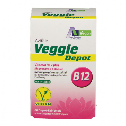 Veggie Depot Vitamina B12+Magnesio+Acido Folico 60 pz  (  Veggie Depot Vitamin B12+Magnesium+Folsäure 60 stk )