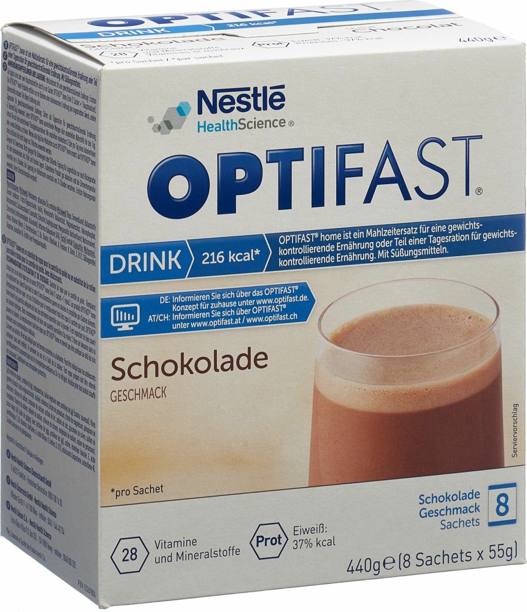 OPTIFAST bevanda casalinga al cioccolato  8 x 55   (OPTIFAST home Drink Schokolade 8 x 55)