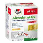 Doppelherz Aktiv  Difese attive Zinco + Selenio + Istidina + Vitamina C Direct 40 bustine vegan gusto arancio