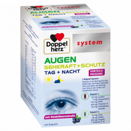 Doppelherz vista + sistema di protezione  120 pz  (Doppelherz Augen Sehkraft + Schutz system  120 stk)