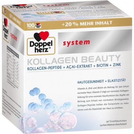Sistema di bellezza al collagene Doppelherz 36 x 25 ml  ( Doppelherz Kollagen Beauty system  36 x 25 ml  )