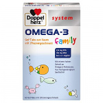 Doppelherz System Omega-3 Family Gel Tabs 60 compresse masticabili al gusto di limone