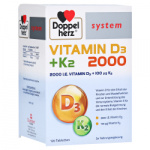 Doppelherz System Vitamina D3 2000 + K2 vegan 120 compresse