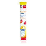Doppelherz Aktiv  Vitamina C + Zinco vegan gusto arancia rossa e melograno 15 compresse effervescenti