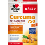 Doppelherz Curcuma 750 con curcumina e vitamina D3 1000 U.I vegetariano 30 capsule