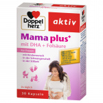 Doppelherz Mama Plus con DHA+acido folico  per donne che desiderano una gravidanza, in gravidanza o che allattano 30 capsule