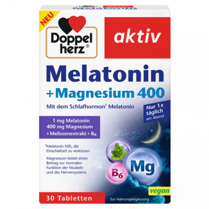 Doppelherz Melatonina + Magnesio 400 30 pz  ( Doppelherz Melatonin + Magnesium 400 30 stk )