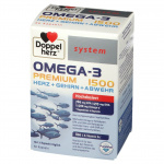 Doppelherz system Omega-3 Premium 1500 Cuore, Cervello e Difese immunitarie 60 capsule ad alto dosaggio