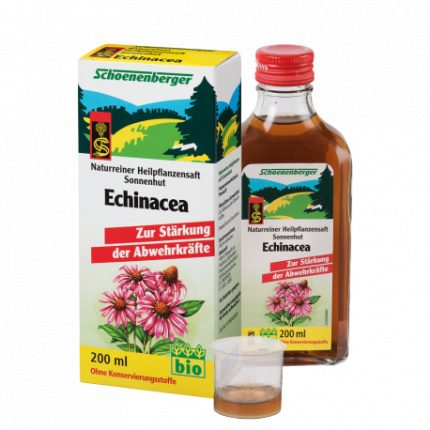 ECHINACEA SCHOENENBERGER SUCCHI VEGETALI MEDICINALI 200 ml  (ECHINACEA SCHOENENBERGER HEILPFLANZENSÄFTE 200 ml)