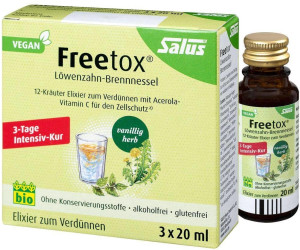 Freetox Tarassaco Ortica 12 Elix alle erbe. biologico 3 x 20  ml   ( Freetox Löwenzahn-Brennnessel 12-Kräuter-Elix. bio 3 x 20 ml )