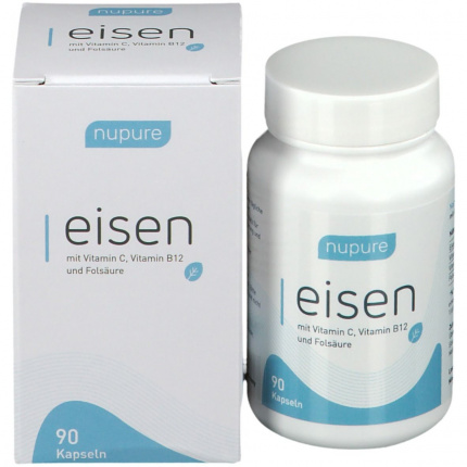 Ferro Nupure più Vitamina C + B12 + acido folico 90 pz  (  Nupure Eisen plus Vitamin C + B12 + Folsäure 90 stk )