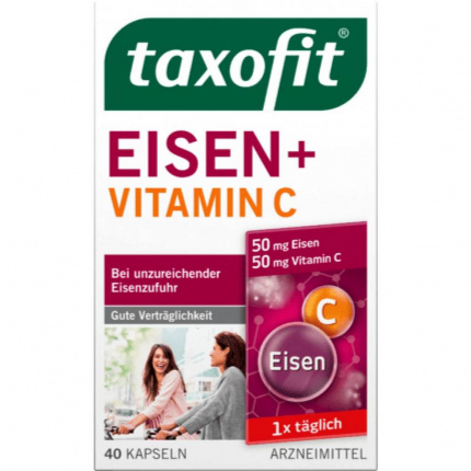 TAXOFIT FERRO + VITAMINA C 40 pz     ( TAXOFIT EISEN + VITAMIN C 40 stk )