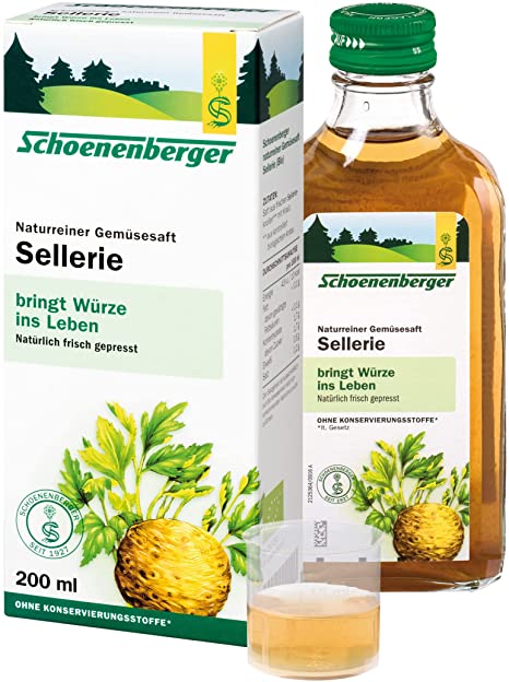 SUCCHI DI PIANTE MEDICINALI DI SCHOENENBERGER DI SEDANO 200 ml  ( SELLERIE SCHOENENBERGER HEILPFLANZENSÄFTE 200 ml )