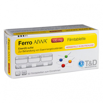 Ferro AIWA 100 mg compresse rivestite con film 50 pz (Ferro AIWA 100 mg Filmtablette 50 pz)
