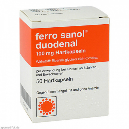 FERRO SANOL DUODENAL magens.res.Pellets in capsule 50 pz  (FERRO SANOL DUODENAL magens.res.Pellets in Kapseln 50 stk)