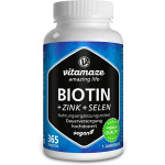 Biotina 10 mg ad alto dosaggio + zinco + selenio vegan 365 compresse