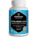 Acido ialuronico 200 mg ad alta resistenza + coenzima Q10 vegan  60 capsule