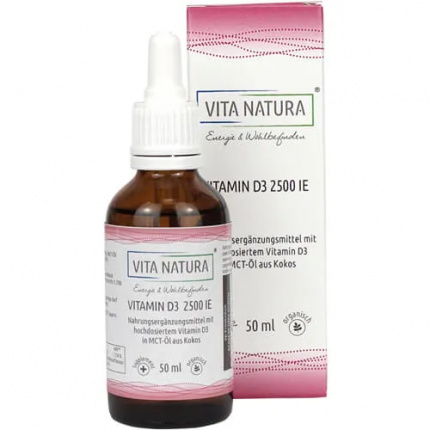 La vitamina D3 scende 2500 UI  50 ml  (  Vitamin D3 Tropfen 2500 I.E.  50 ml  )