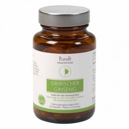 Ginseng siberiano vegano ad alto dosaggio confezione da 60 capsule